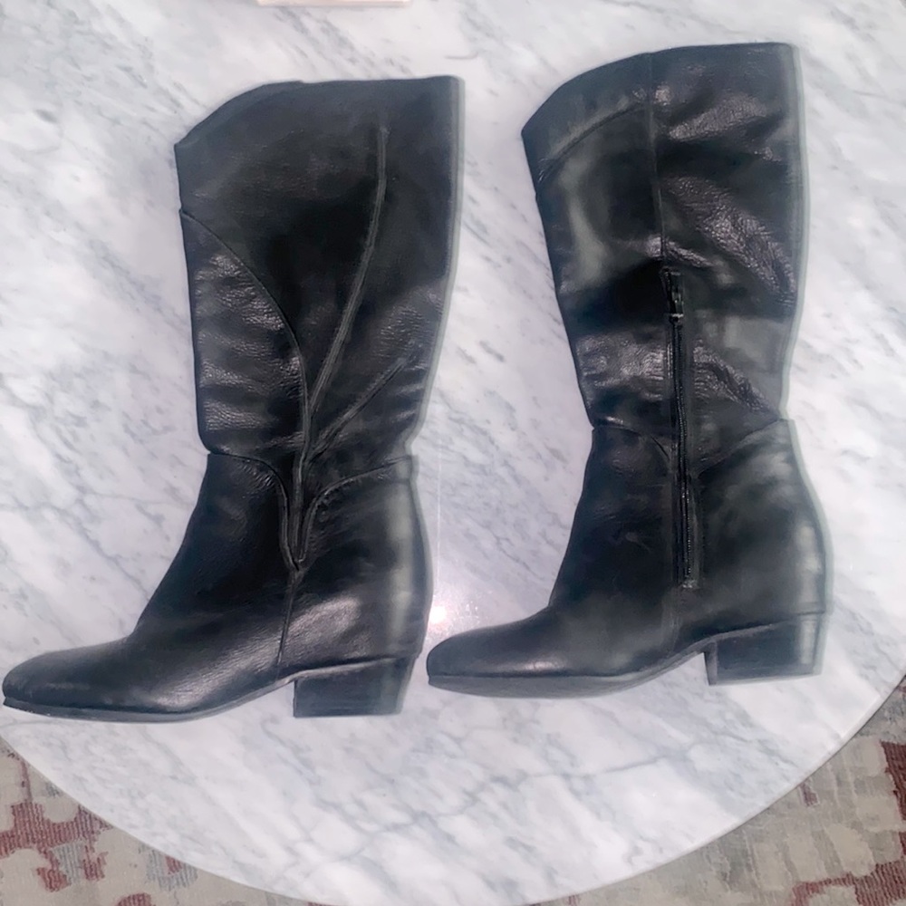 Naja black leather boots
